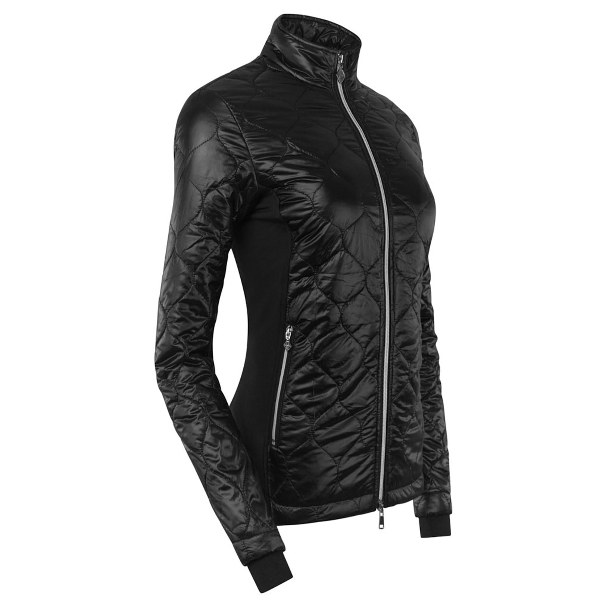 Pure Golf Bronwyn Quilted Ladies Golf Jacket Black